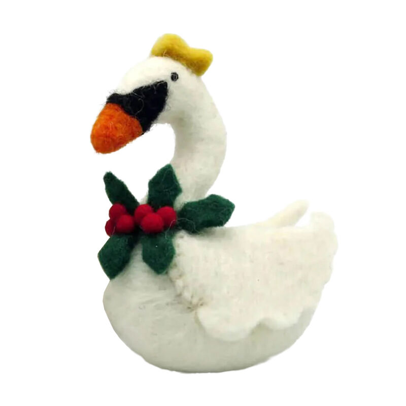 Amica Felt Swimming Swan 10cm image number 0