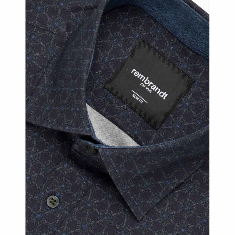 Rembrandt Barbican Navy Medallion Shirt image number 2