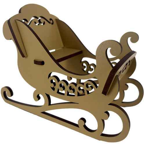 Abstract Designs Flatpack Sleigh Gold