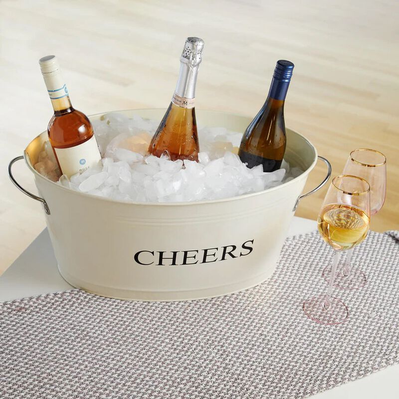 Cheers Galvanized Metal Tub By Twine&reg; image number 1