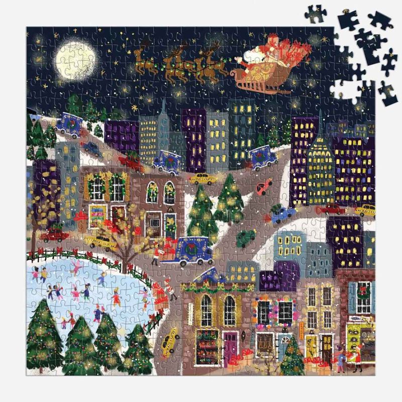 Galison Joy Laforme Presentville 500 Piece Foil Puzzle image number 1