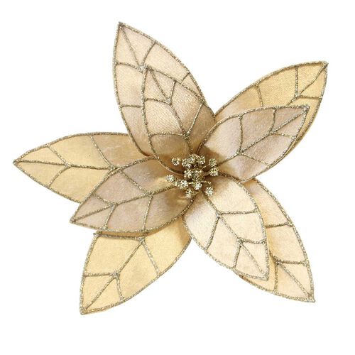 Ponsettia Gold With Gold Vein Pattern