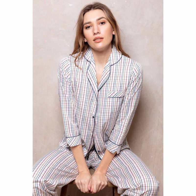 Cottonreal Tramline Pj Set image number 1