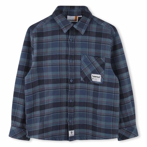 Timberland Checked Cotton Over Shirt 10Y - 16Y