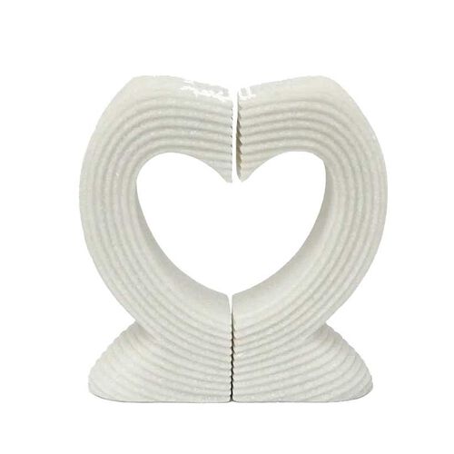 French Country Heart Curved Book End