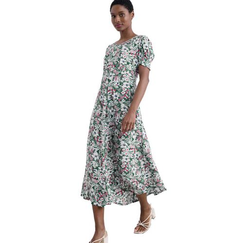 Seasalt Cornwall Marsh Violet Dress Garden Flowers Dark Forage