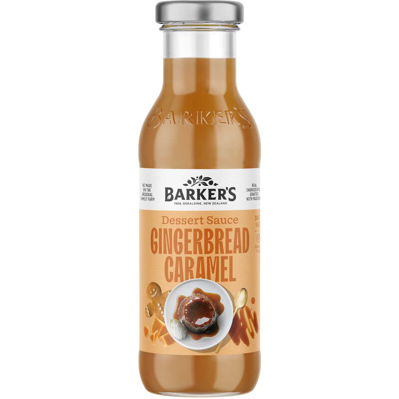 Barker's Dessert Sauce Gingerbread Caramel 365g image number 0