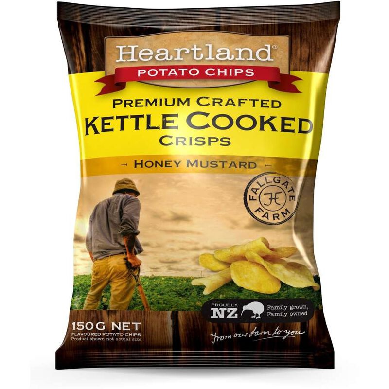 Heartland Honey Mustard Kettle Cooked Crisps 150g image number 0