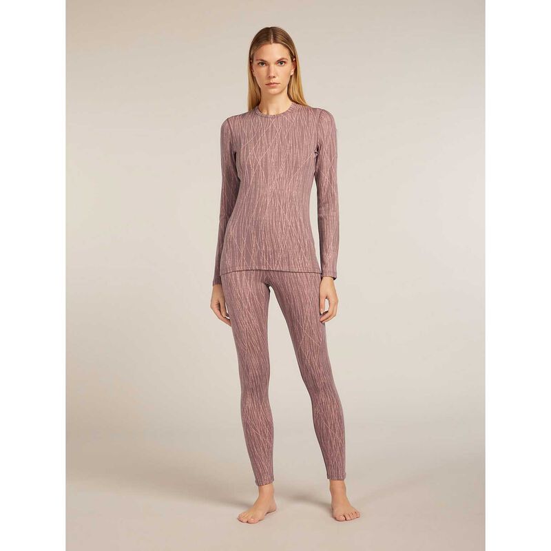 Icebreaker W Merino 260 Tech Vertex High Rise Leggings Delta Lines AOP image number 3