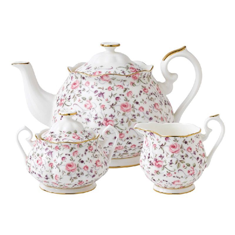Royal Albert Rose Confetti 3 Piece Tea Set image number 0