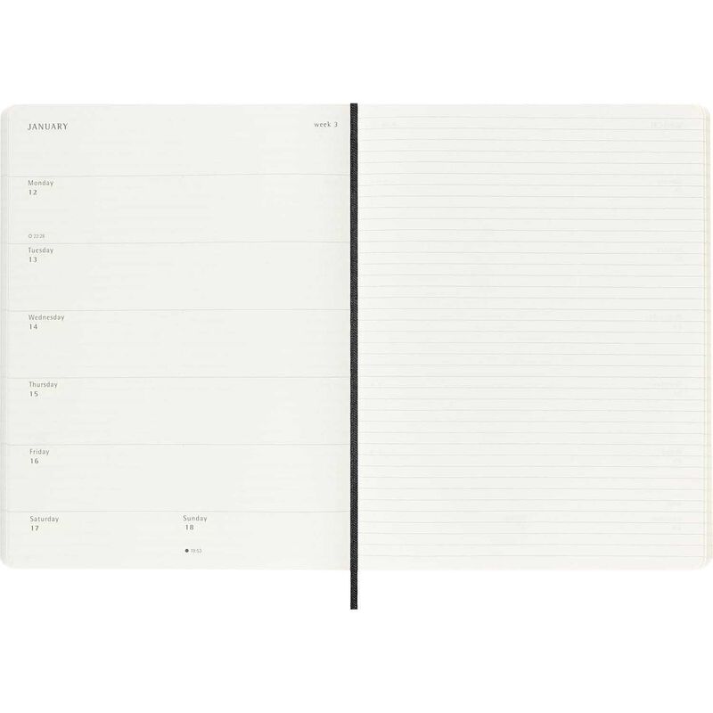 Moleskine Diary 12 Month Weekly + Notes SC XL Black 2026 image number 1