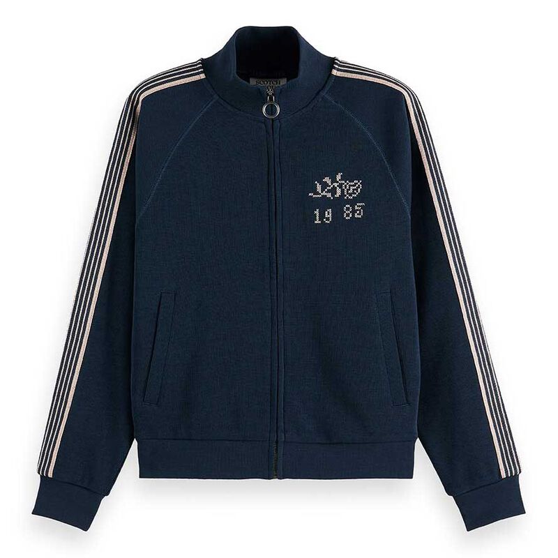 Scotch & Soda Zip Through Interlock Sweatshirt image number 2