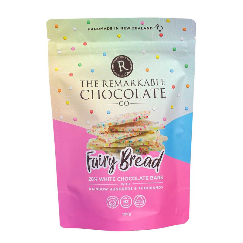 The Remarkable Chocolate Co Fairy Bread Bark 125g image number 0