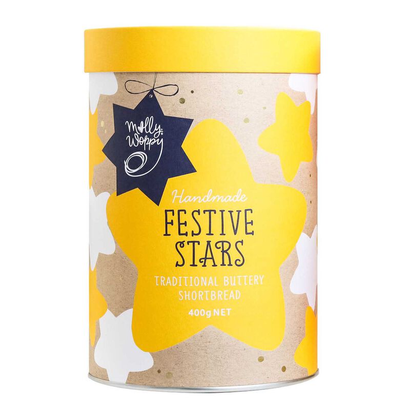 Molly Woppy Festive Stars Traditional Buttery Shortbread 400g image number 0