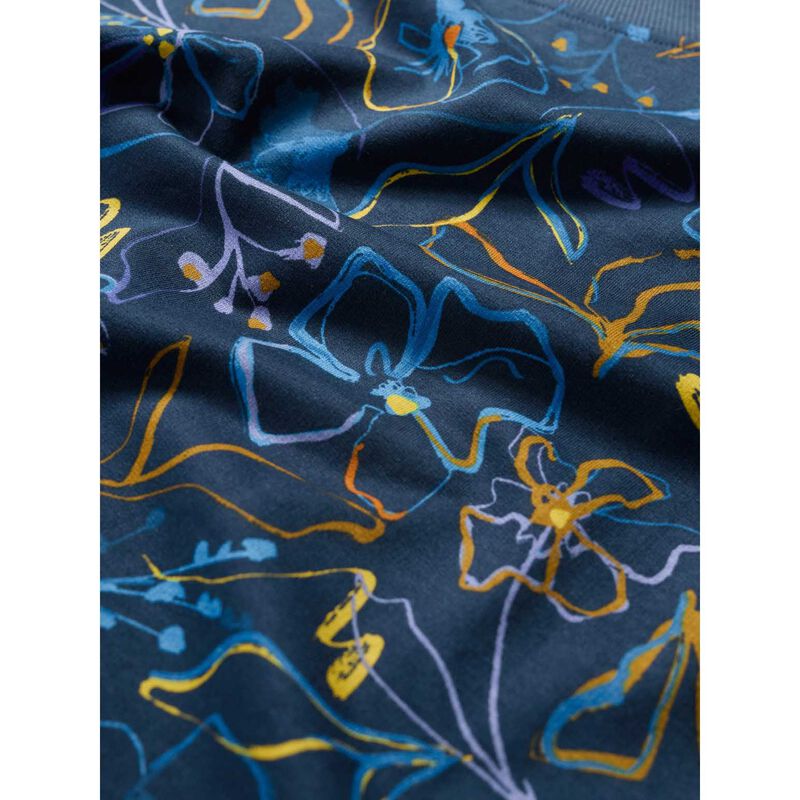 Seasalt Cornwall Bright Wave Sweatshirt Drawn Floral Maritime image number 3