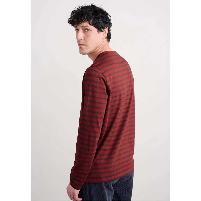 Seasalt Cornwall Sailor Shirt Breton Seedbed Conker image number 1