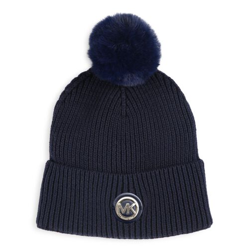 Michael Kors Pompom Beanie With Mk Badge T3 - T4