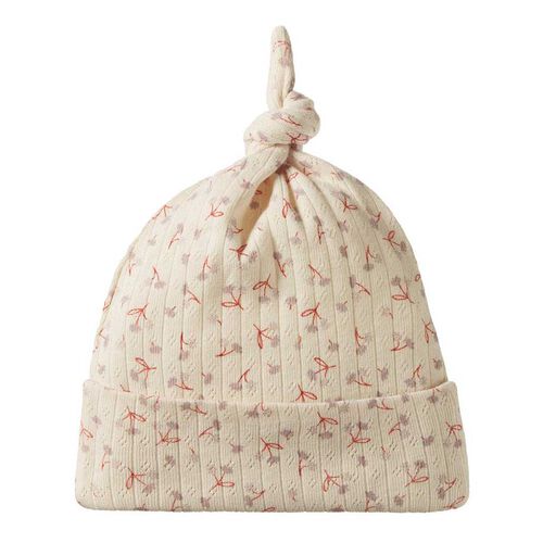Nature Baby Knotted Beanie Pointelle