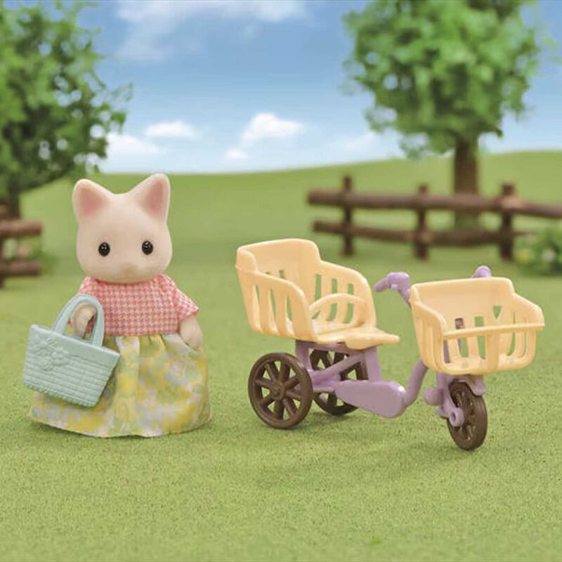 Sylvanian Families Floral Cat Mother's Bicycle Ride image number 2