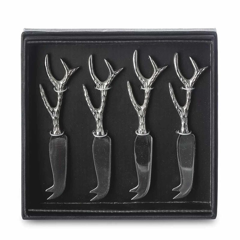 Selbrae House 4 Mini Cheese Knives - Antler image number 0