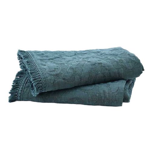 MM Linen Mayen Throw 150x200 - Bluestone