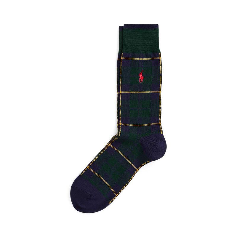 Polo Ralph Lauren Plaid Cotton Blend Crew Socks image number 0