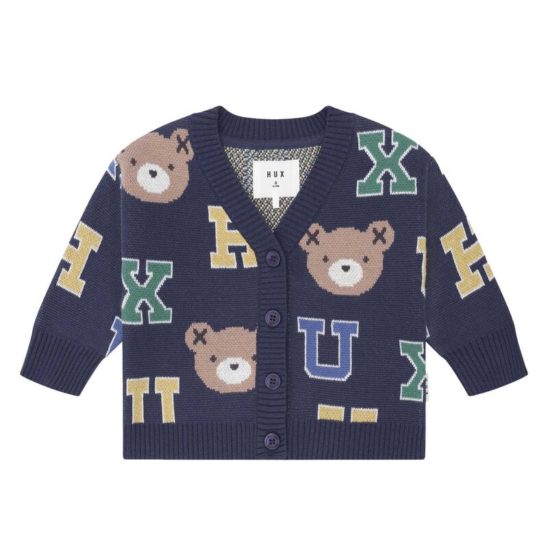 Huxbaby Varsity Letter Hux Cardi 3-5Y image number 0