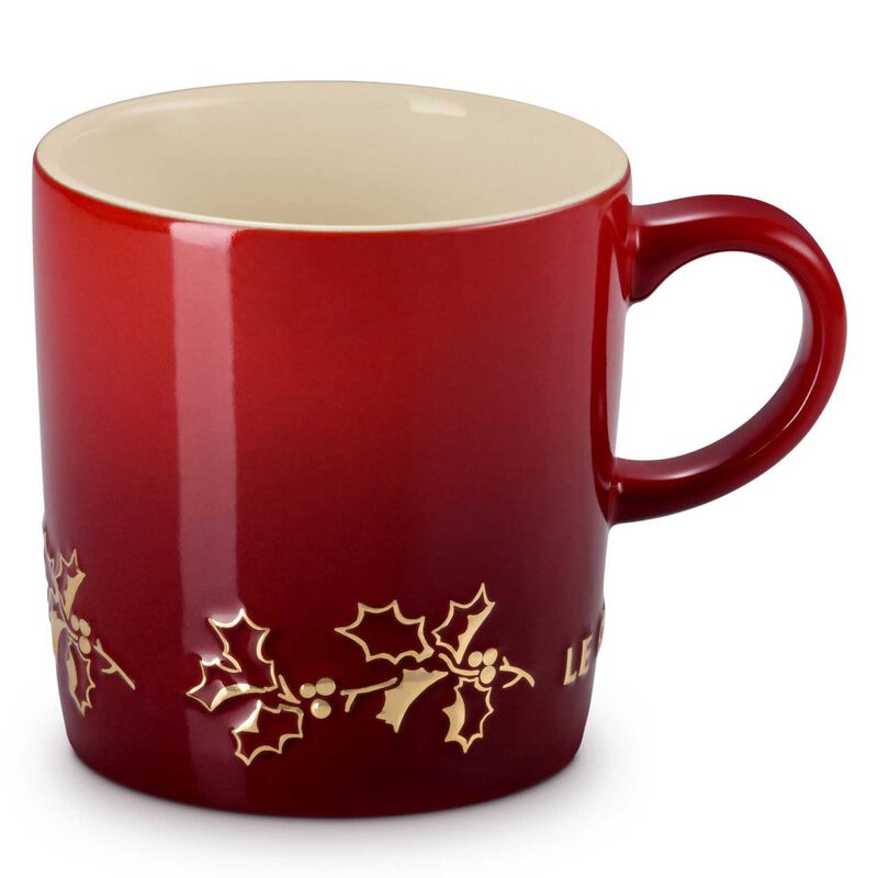 Le Creuset Mug 350ml Holly - Cerise Gold Trim image number 0