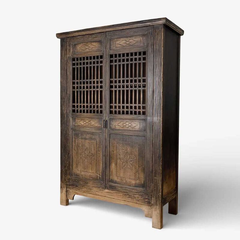 French Country Nomad 2 Door Cabinet  Blackened image number 1