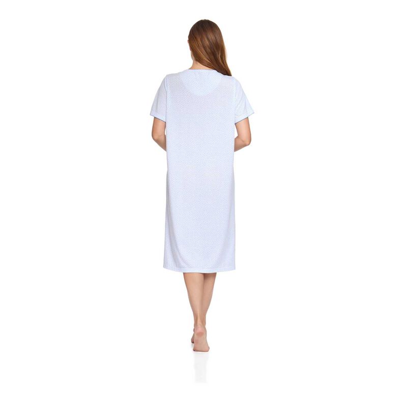 La Marquise Vertical Dots Cotton Rich Jersey Classic Dotted Ss Nightdress image number 1