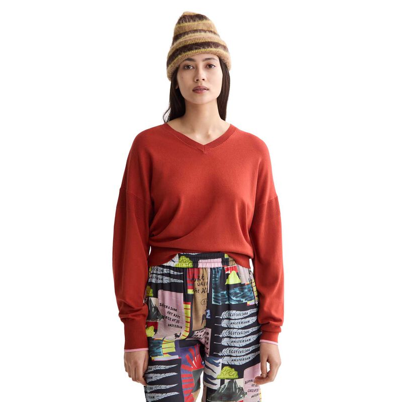 Scotch & Soda V-Neck Relaxed Pullover image number 0