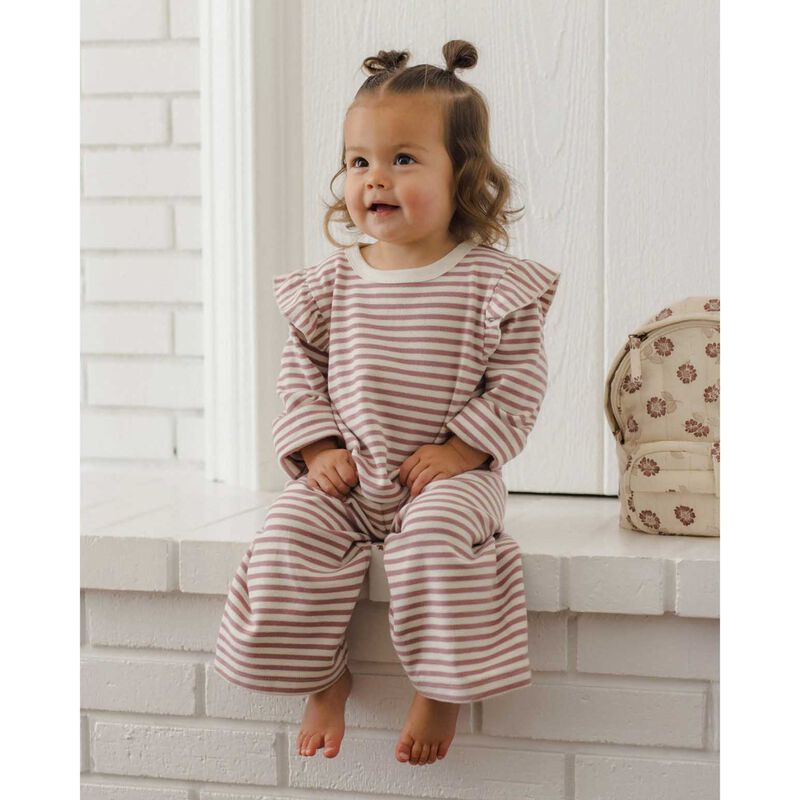Quincy Mae Ruffle Cozy Set Stripe 2-5Y image number 1