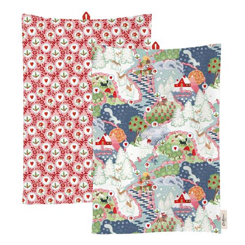 Cath Kidston Xmas Journey 2Pk Tea Towels