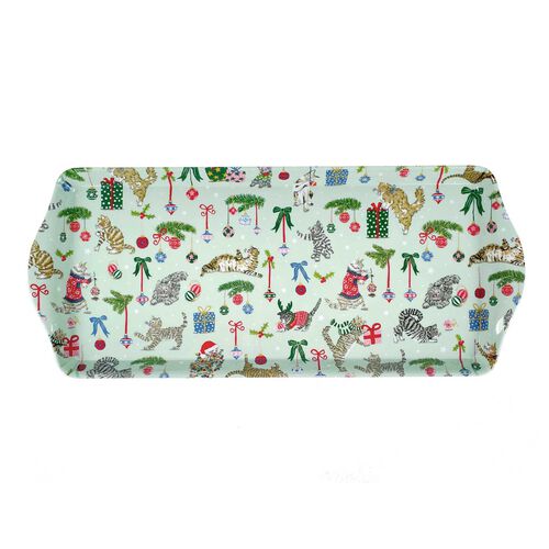 Ulster Weavers Christmas Cats Small Tray 39x13cm