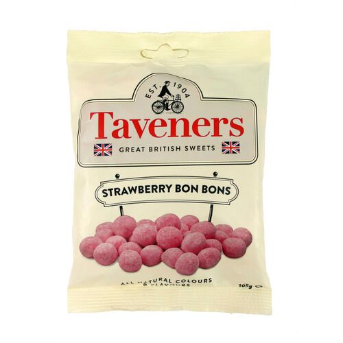 Taveners Great British Sweets Strawberry Bon Bons 165g