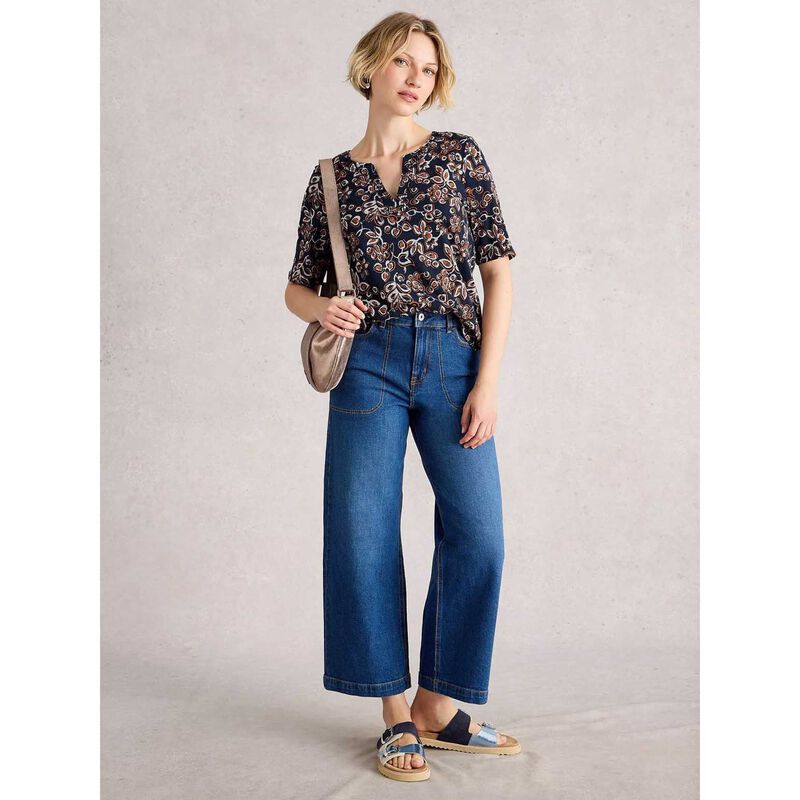 White Stuff Weaver Notch Neck Tee image number 3