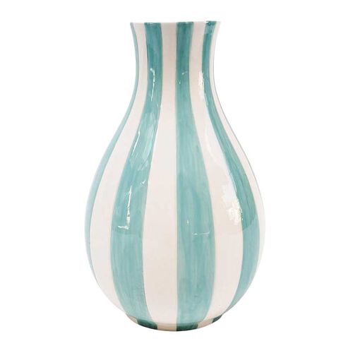 Urban Products Halcyon Stripe Vase Blue 18cm