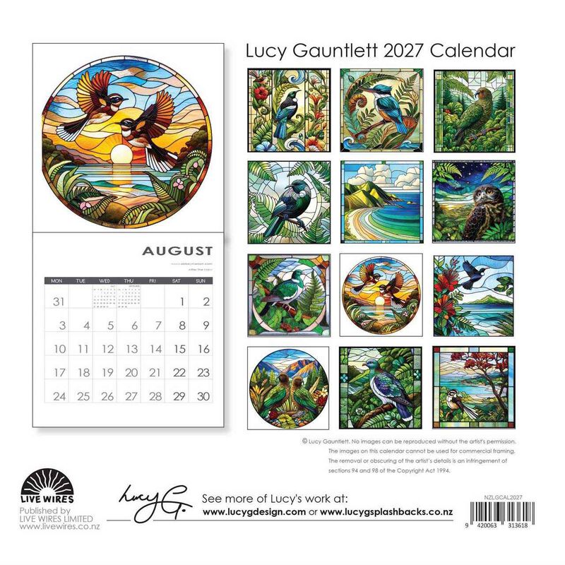 Lucy Gauntlet Wall Calendar 2027 image number 2