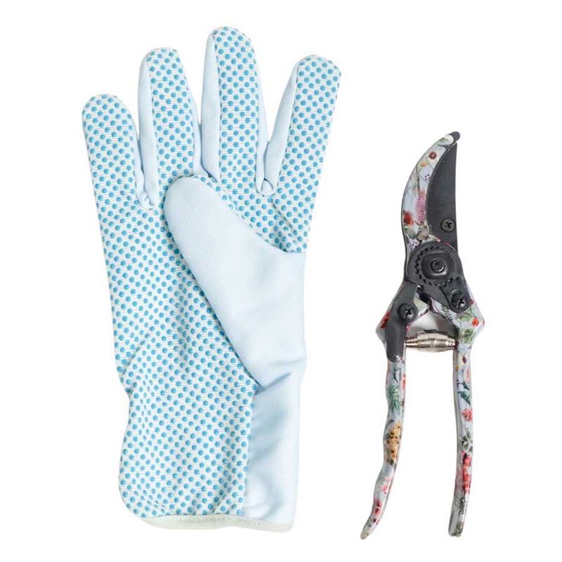 Urban Products Botanicals Secateurs & Gloves Blue 26cm Set Of 2 image number 0