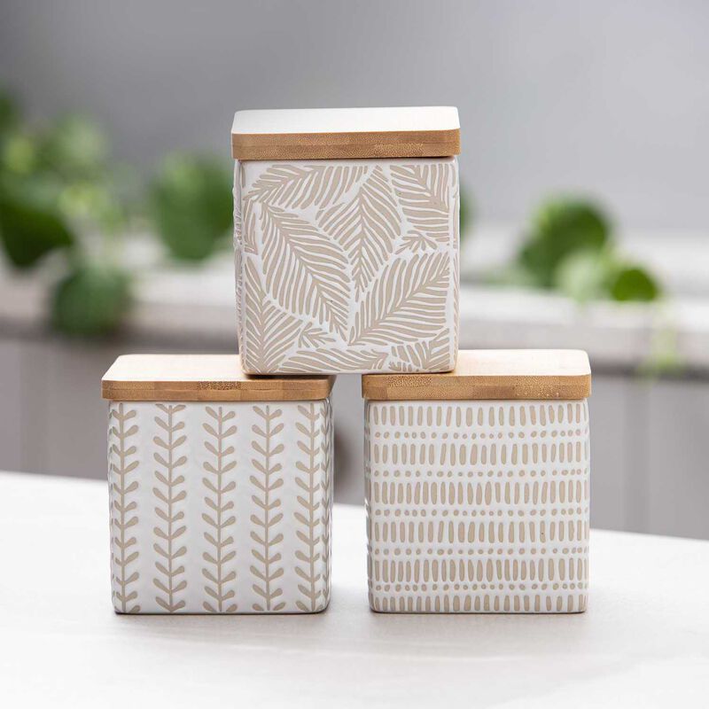 Ladelle Orion White Assorted Canister image number 1