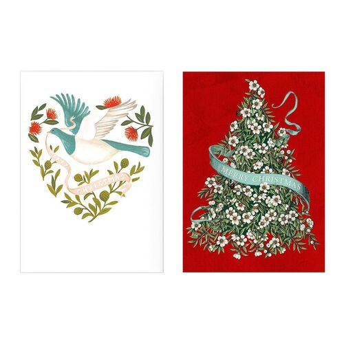 Tanya Wolfkamp Kereru / Manuka Tree Cards Pk 2X4