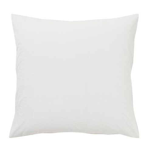 Città Washed Organic Cotton Euro Pillowcase White 65x65cm