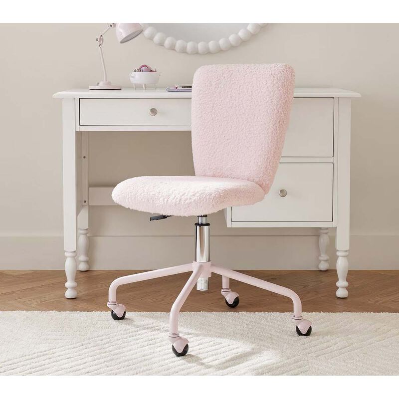 Pottery Barn Kids Tonal Value Task Chair Cozy Sherpa Pink image number 1