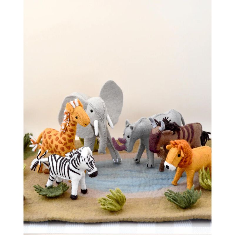 Tara Treasures Felt Safari Animal Toys image number 1
