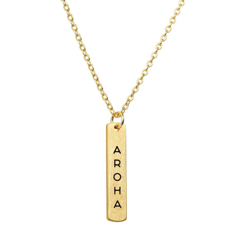 Little Taonga Te Reo Aroha Necklace - Gold image number 0