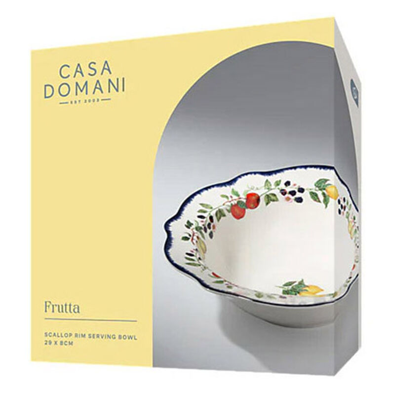 Casa Domani Frutta Scallop Rim Serving Bowl 29x8cm Gift Boxed image number 2