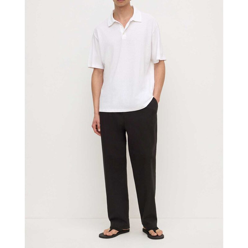 Assembly Label Alonzo Knit Polo White image number 3