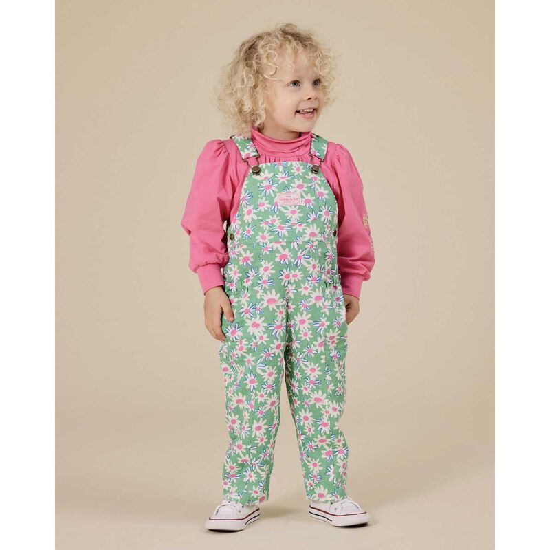 Goldie + Ace Daisy Patch Austin Pocket Overalls 3-5Y image number 1