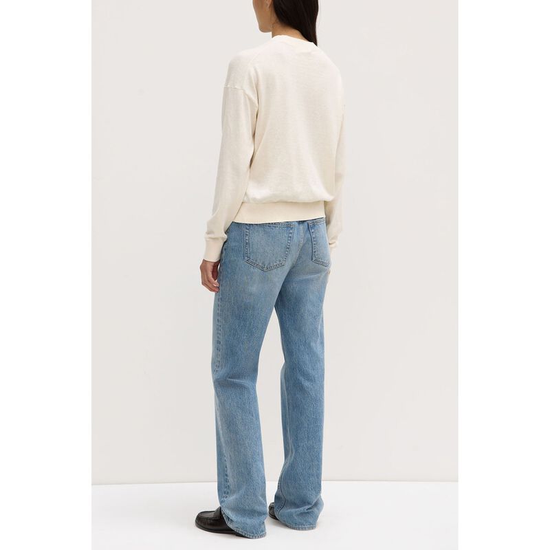 Assembly Label Cotton Cashmere Lounge Sweater Cream image number 1