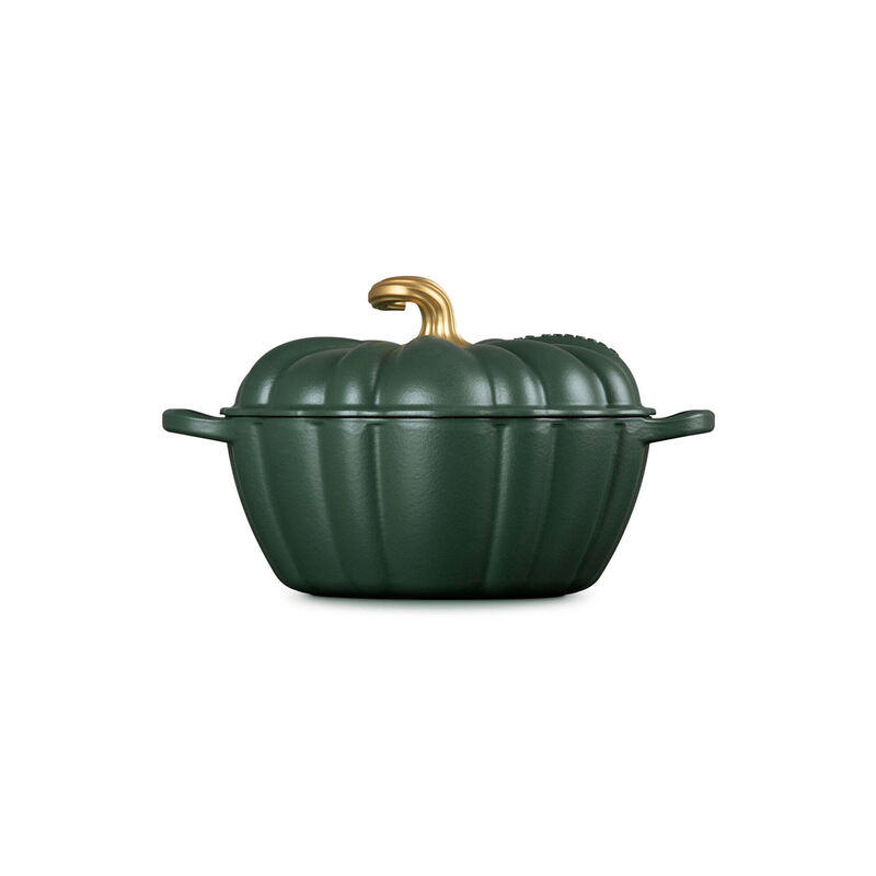 Le Creuset Signature Pumpkin Cocotte 24cm Foret Gold Knob image number 3